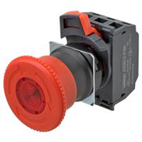 a22ne-m-p202-c Omron A22NE-P Series Twist Release Illuminated Emergency Stop Push Button, Panel Mount, 22mm Cutout, 2NC, IP65