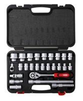 817-9230 RS PRO 26-Piece Metric 1/2 in Standard Socket Set with Ratchet, 6 point