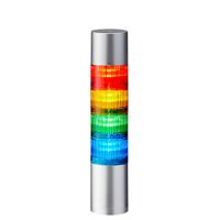 lr6-402wjbu-rygb Patlite LR6 Series Coloured Buzzer Signal Tower, 4 Lights, 24 V dc, Direct Mount