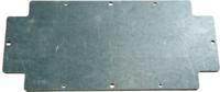 10011118 Rose Galvanised Steel Mounting Plate, 2mm H, 341mm W, 340mm L for Use with Polyester Standard Enclosures 02.363609
