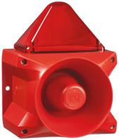 23372805000 Pfannenberg PA X 20-15 Series Red Sounder Beacon, 24 V dc, Base Mount, 110dB at 1 Metre