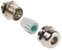 53112530 Lapp SKINTOP Series Nickel Plated Brass Cable Gland, M12 Thread, 3.5mm min., 7mm max., IP68