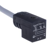 kmeb-1-24-25-led Festo Cable, KMEB-1 Series, For Use With Valves with EB Solenoid Coil