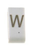 531-07883-hobs85-pvc-wh HellermannTyton HODS85 Slide On Cable Markers, Black on White, Pre-printed "W", 1.8 → 6.3mm Cable, 531-07883