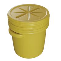 edr16500yl Eagle Lab Packs with Screw-On Lid 5gal Yellow Hinged High Density Polyethylene Waste Bin