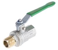 141-7715 RS PRO Brass Full Bore, 2 Way, Ball Valve, Threaded, BSPP 1/2in