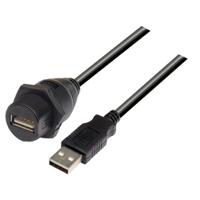wpusbax-03m L-Com USB 2.0, Male USB A to Female USB A, 4.8Gbps, 300mm