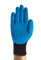 48305100 Ansell Edge Black Polyester Cotton Work Gloves, Size 10, Latex Coating