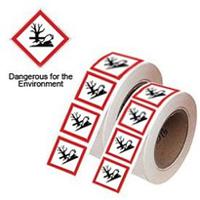 182-028 RS PRO Self-Adhesive Area Hazard Hazard Warning Sign (English)