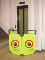 840-0593 RS PRO Grey & Yellow Polyester Folding Barrier