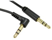 286-2858 RS PRO Male 3.5mm Stereo Jack to Male 3.5mm Stereo Jack Aux Cable, Black, 1m