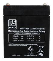 698-8091 RS PRO 12V T1 Sealed Lead Acid Battery, 4Ah