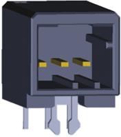 1376135-1 TE Connectivity Dynamic 2000 Series Right Angle Through Hole PCB Header, 3 Contact(s), 2.5 mm Pitch, 1 Row, Shrouded