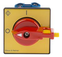 kg10at203gba011ft2 Kraus & Naimer 3P Pole Panel Mount Isolator Switch - 20A Maximum Current, 5.5kW Power Rating, IP65