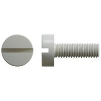 232-6987 RS PRO Slot M6  Cheese Head Nylon Machine Screws DIN 84 x 40.0mm