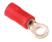 34141 TE Connectivity, PLASTI-GRIP Insulated Ring Terminal, M2.5 Stud Size, 0.26mm² to 1.65mm² Wire Size, Red