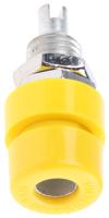 930166103 Hirschmann Test & Measurement Yellow Female Banana Socket, 4 mm Connector, Solder Termination, 32A, 30 V ac, 60V dc,