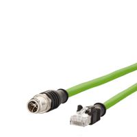 30064263 Metz-Connect, 10m Cat6a, Green M12 to Male RJ45 Male, Shielded, Unterminated Polyurethane Sheath