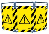 travo100dan Viso Black & Yellow PVC Folding Barrier