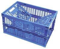 767-4992 RS PRO 60L Blue PP Large Folding Crate, 290mm x 575mm x 380mm