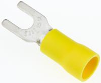 fvws55-s4alf JST A Insulated Crimp Spade Connector, 2.6mm² to 6.6mm², 12AWG to 10AWG, 4mm Stud Size Vinyl, Yellow