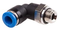 qsl-g18-6 Festo QS Series Elbow Threaded Adaptor, G 1/8 Male to Push In 6 mm, Threaded-to-Tube Connection Style, 186117