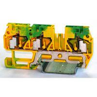 262-4167 RS PRO 1-Way DIN Rail Earth Terminal Block, 4mm², 24 → 12 AWG Wire, Spring, PA 66 Housing