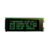 nhd-0420cw-ag3 NEWHAVEN DISPLAY INTERNATIONAL Green Passive matrix OLED Display PCB Mount I2C, Parallel, SPI Interface