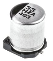 eehza1h330xp Panasonic 33μF Surface Mount Polymer Capacitor, 50V dc