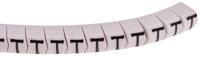 901-10384 HellermannTyton Helagrip Slide On Cable Marker, Black on White, Pre-printed "T", 2 → 5mm Cable,
