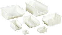 315-1173 RS PRO PP Storage Bin, 350mm x 205mm x 181mm, White