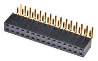 ssw-115-02-g-d-ra Samtec SSW Series Right Angle Through Hole Mount PCB Socket, 30-Contact, 2-Row, 2.54mm Pitch, Solder Termination