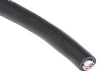 25193-bk005 Alpha Wire XTRA-GUARD 2 Control Cable, 3 Cores, 0.35 mm² 22 AWG, Screened, 30 m, Black Polyvinyl Chloride Sheath