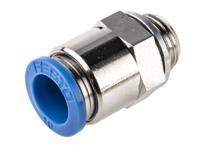 qs-g14-10 Festo QS Series Straight Threaded Adaptor, G 1/4 Male to Push In 10 mm, Threaded-to-Tube Connection Style, 186101