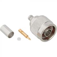 172135 Amphenol RF Plug Cable Mount N Connector, Crimp Termination, Straight Body