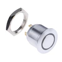 175-8538 RS PRO Illuminated Push Button Switch, Momentary, Panel Mount, 16mm Cutout, SPST, Red LED, 36V dc, IP67