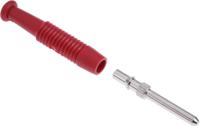 973509101 Hirschmann Test & Measurement Red Male Banana Plug, 2mm Connector, Solder Termination, 6A, 60V dc, Nickel Plating