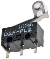 d2f-fl2 Omron Roller Lever Micro Switch, PCB Terminal, 1 A @ 125 V ac, SPDT, IP40