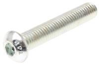 822-9206 RS PRO Bright Zinc Plated Steel Hex Socket Button Screw, ISO 7380, M8 x 45mm