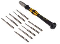 05073670001 Wera Hexagon; Phillips; Slotted; Torx Interchangeable Precision Screwdriver Set, 11-Piece, ESD-Safe