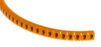 812-1420 RS PRO Snap On Cable Markers, Black on Orange, Pre-printed "9", 4 → 5mm Cable