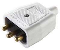 nc103w Masterplug 3 Pole Cable Mount Female, Male Mains Inline Connector Rated At 10A