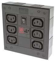 pxd701061101 Bulgin IEC C13 6 Gang Power Distribution Unit, No, 250 V ac, Fused