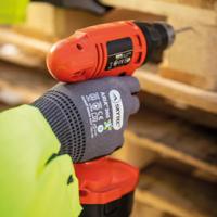 skg00022f Skytec ARIA 360 Black, Grey Nylon Genium, Nylon, Spandex Glove, Size 6, Nitrile Coating