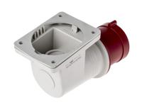 2423296 Scame IP44 Red Wall Mount 3P + E Right Angle Industrial Power Plug, Rated At 32A, 415 V