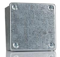 763-9251 RS PRO Steel Galvanised Square Adaptable Box, 75mm x 75mm x 50mm