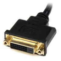 hddvimf8in StarTech.com HDMI 1.4, 20cm Male HDMI to Female DVI-D Dual Link High Speed 1920x1200