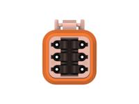 dt06-6s-te09 TE Connectivity, DT06-6S Automotive Connector Socket Brown Cable 6 Way, Cable Termination DT06-6S-TE09