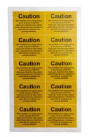 776-0973 RS PRO Black/Yellow Vinyl Safety Labels, alteration or repair that all conductors are correctly identified., Caution
