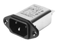 fn9222b-3-06 Schaffner 3A, 250 V ac Male Flange Mount IEC Filter FN9222B-3-06, Faston